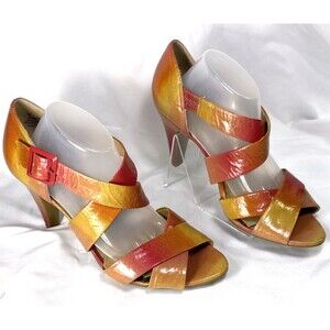 Kenneth Cole Reaction Summer Nite Women's Heel Strappy Sandal 7 M w/ defect